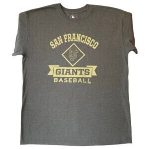 Genuine Merchandise Men Short Sleeve Tee, L,Gray,San Francisco Giants Basketball